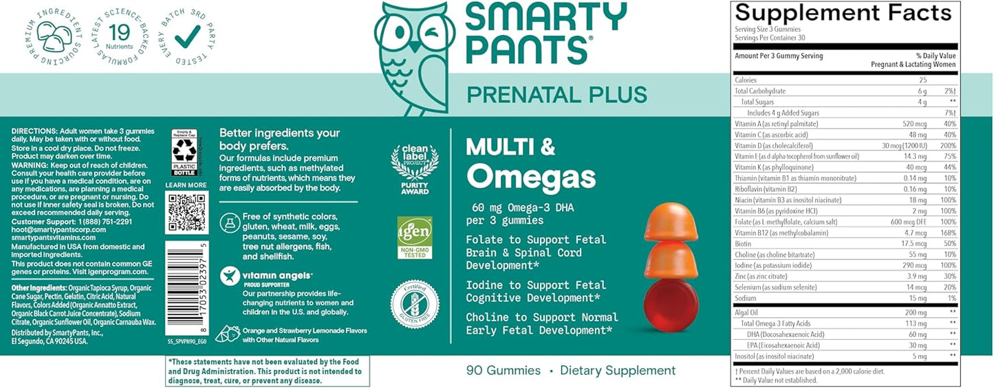 Smarty Pants Prenatal Plus Multi & Omegas