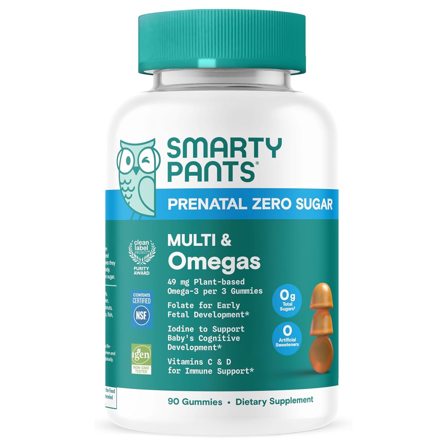 SmartyPants Prenatal Zero Sugar Multi & Omegas