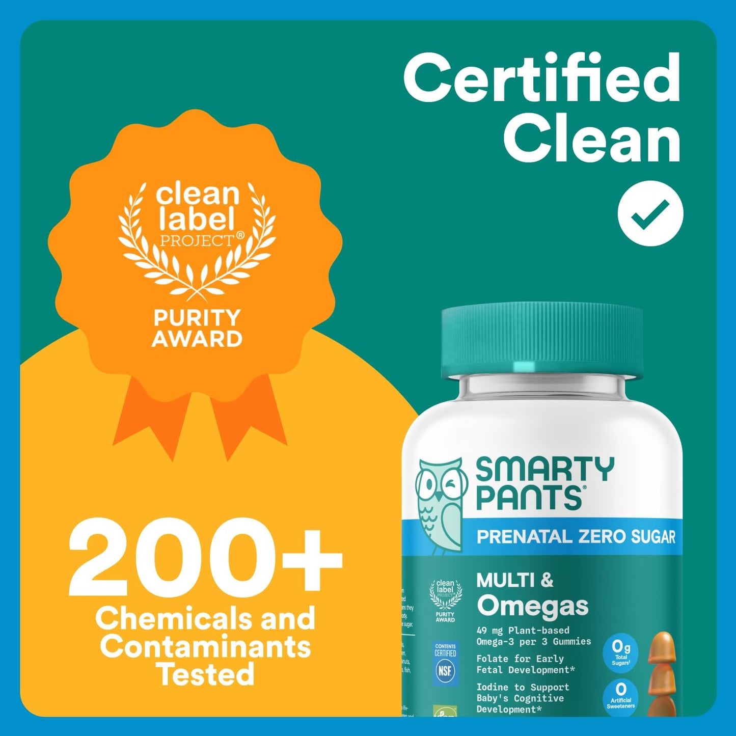 SmartyPants Prenatal Zero Sugar Multi & Omegas