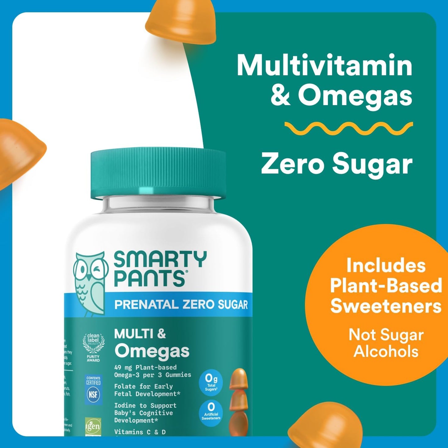 SmartyPants Prenatal Zero Sugar Multi & Omegas