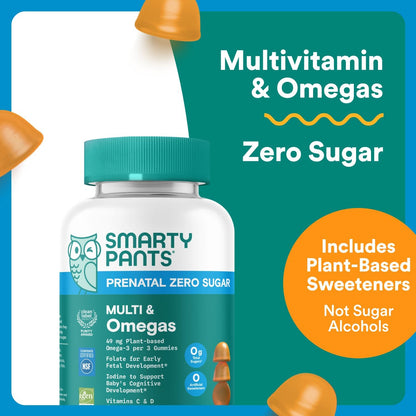 SmartyPants Prenatal Zero Sugar Multi & Omegas